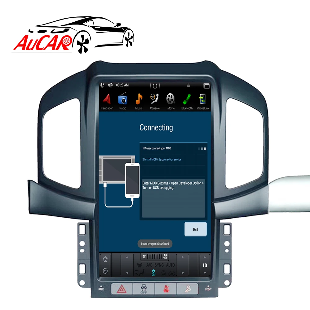 Автомобильный мультимедийный плеер AuCAR, автомагнитола на Android 9, с экраном 13,6 дюйма, стерео, видео, GPS-навигацией, DVD, для Chevrolet Captiva 2013-2017