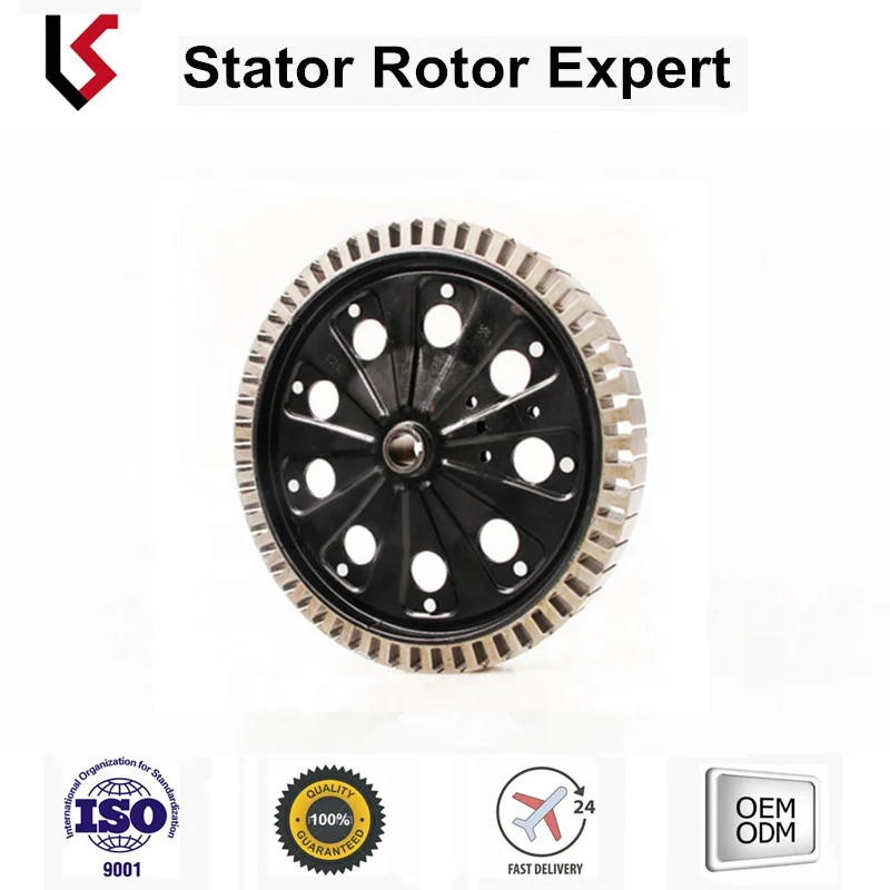 
Brushless rotor and stator motor core for DC motors 