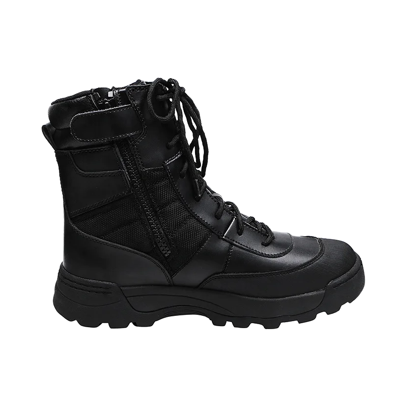 Xinxing Black  Tactical Split Leather EVA+rubber Sole Training Outdoor Boots