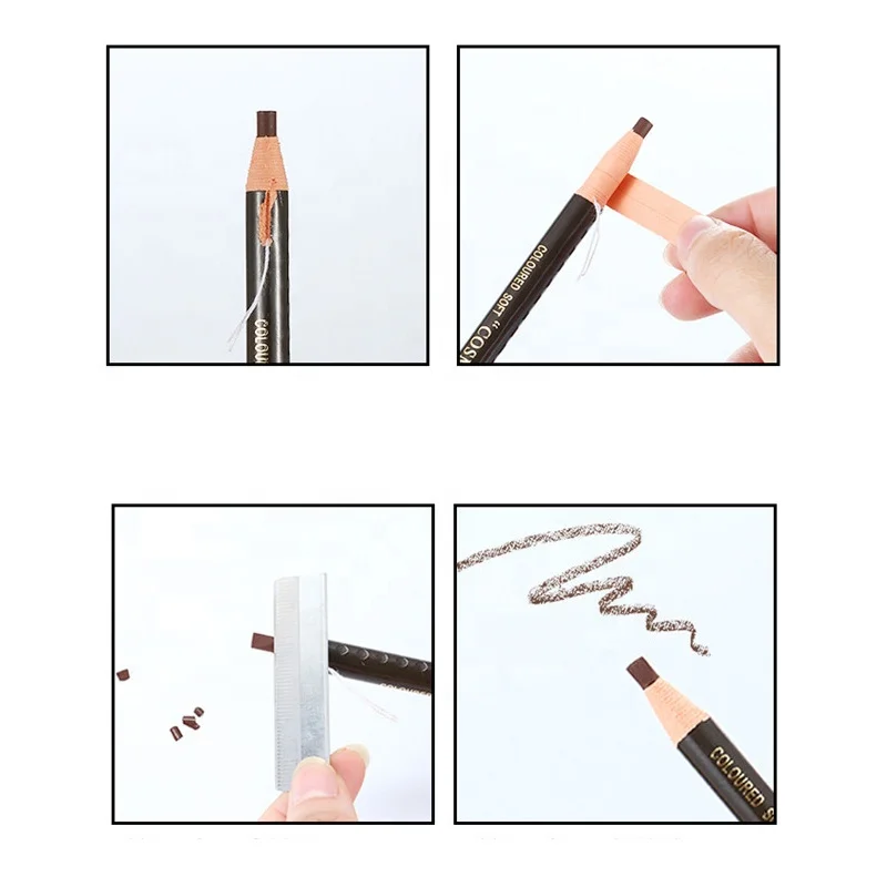 Tattoo Supplies Wholesale Permanent Makeup Pencil Microblading Waterproof Korea Eyebrow Pencil Private Label For Eyebrow Shaping