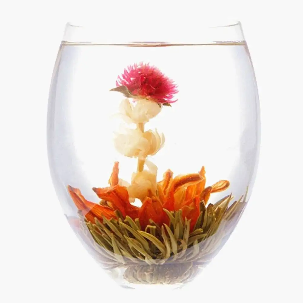 Chinese handmade loss weight organic Blooming Tea ball flowering tea for bubble tea and candle