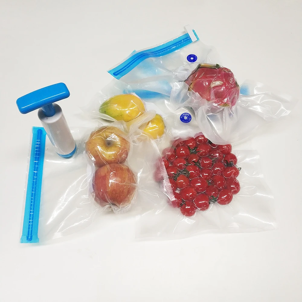 BPA Free Food Sealer Bags Sous Vide Bags Kit With Vacuum Manual Pump for Anova and Joule Cooker