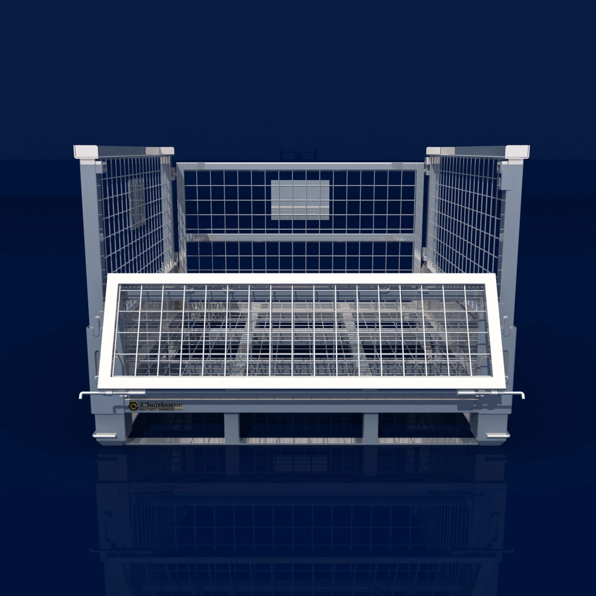 Стальный металлический сетчатый контейнер для