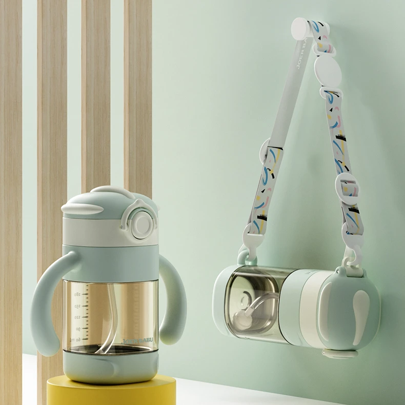 2022 260 ml Elephant Non Spill PPSU Tritan Baby Straw Cup Training Cup Sippy Cup