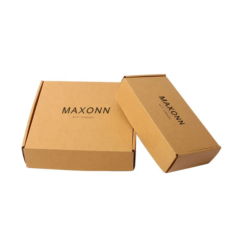 China Supplier Brown Custom Craft Logo Paper Corrugated Postal Shipping Box Package