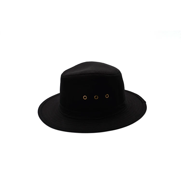Multi-color Promotional Gift  Black Cowboy Straw Boater Hats Summer Straw Fedora Hat Women