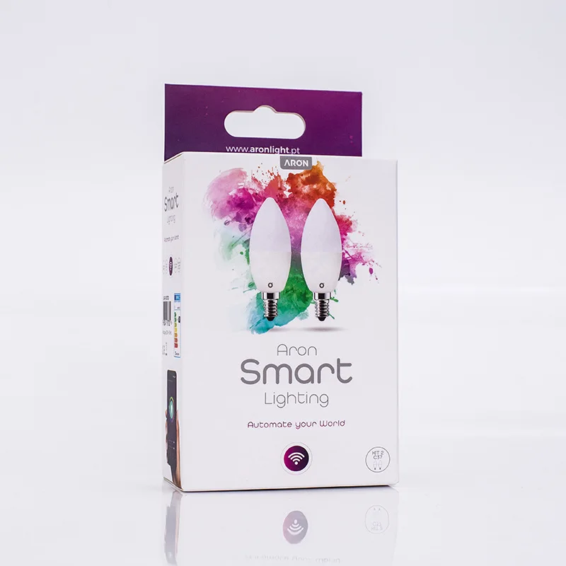 Custom Design Printed White Cardboard Paper LED Lighting Bulb Packaging Box