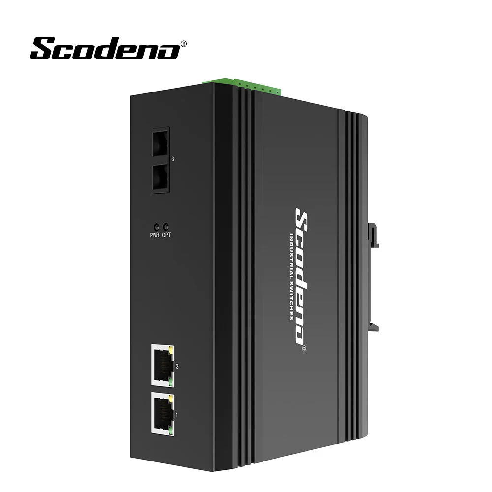 Высокое качество 100 Мбит/с 1 SC 2 RJ45 Ports 100 м волоконно-оптический преобразователь коммутатора Ethernet