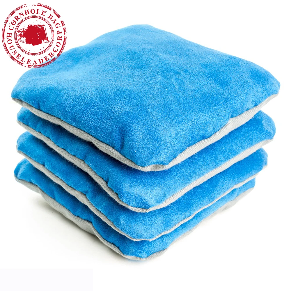Professional Custom Design Rounded Corner Slide-Slick Suede Canvas Unfilled Cornhole Bags