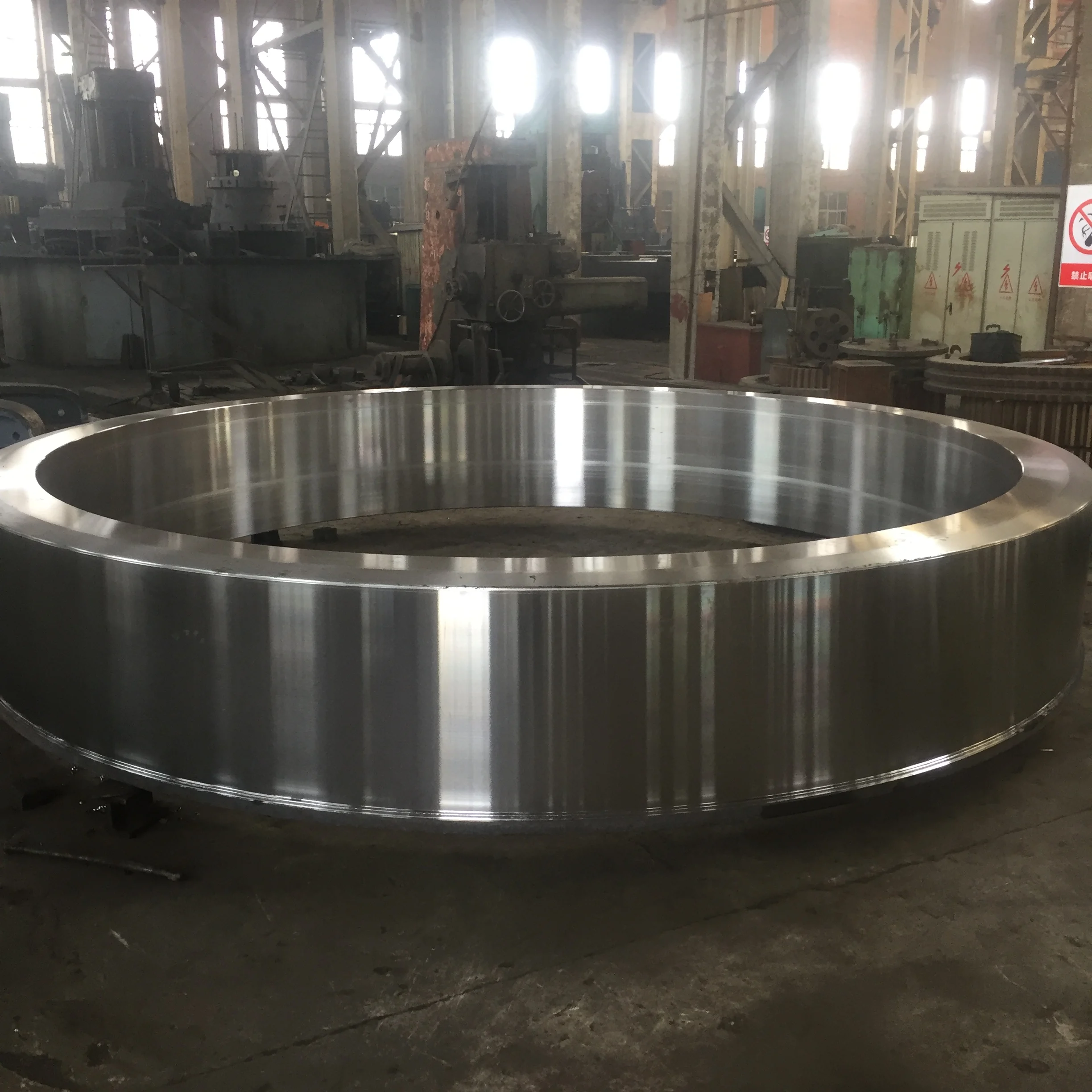 Cnc Lathe Machining Customized Casting Support Cement Rotary Kiln Tyre Harden Steel Spur Gear Large Heavy Duty Reduction Gears