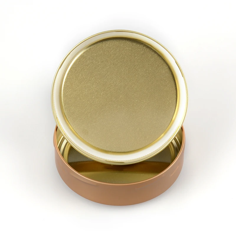 
Printing Black Round Candle Wax Metal Tins Box Wholesale 