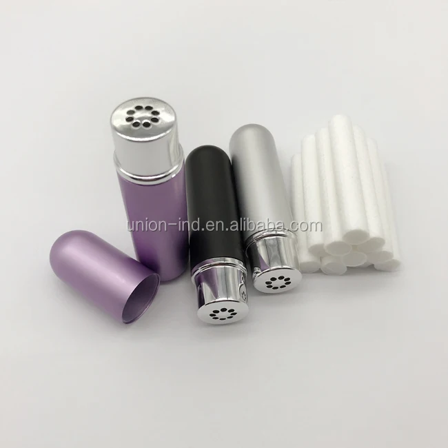 
Essential Oil metal aromatherapy inhaler Blank Nasal Inhaler Tube Bottles Refill Metal Aluminum inhaler 
