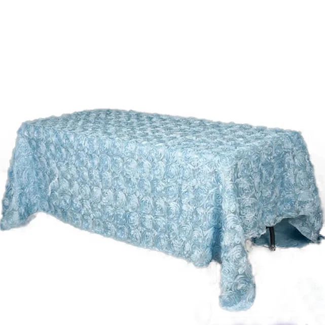 Wholesale Rosette Satin Wedding Banquet Tablecloth for Sale