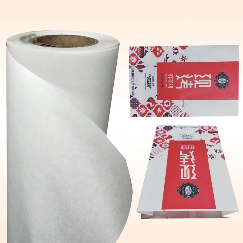 
Greaseproof MG Bleached Kraft Paper with pe coating as white food paper can be heat sealing 