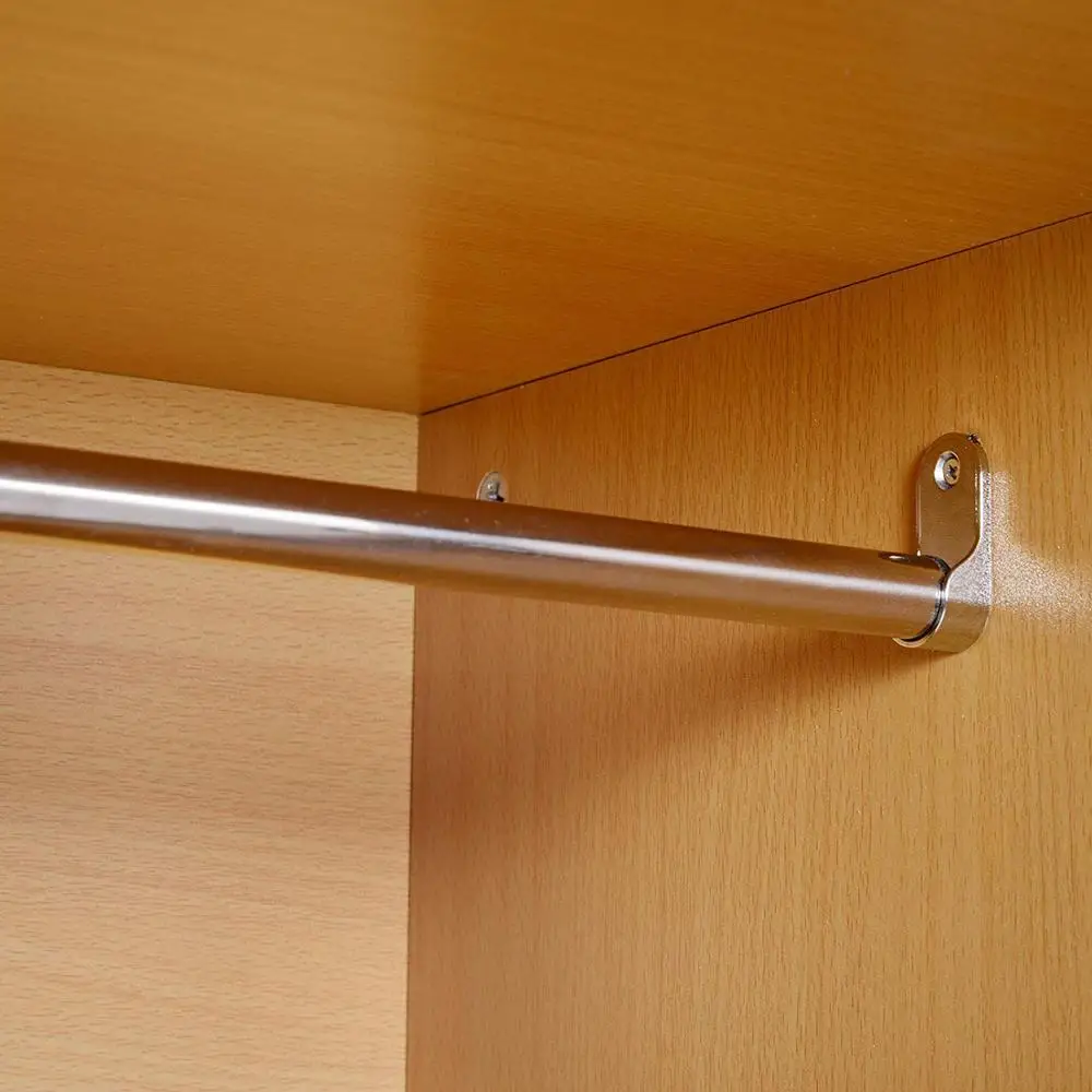 Wooden Wardrobe Clothes Storage Bedroom Organisationr Double Door with 2 Drawers