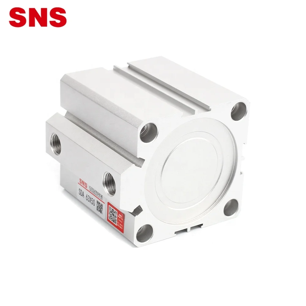 
SNS SDA63x50 High quality female thread pneumatic double acting compact air cylinder 