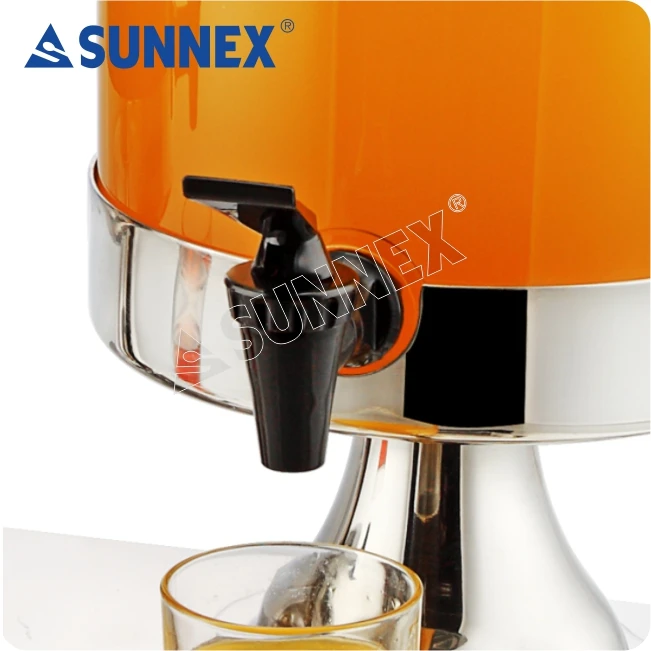 Соковыжималка Sunnex с двойными головками Диспенсер из нержавеющей стали для ресторана контейнером поликарбоната дозатор напитков