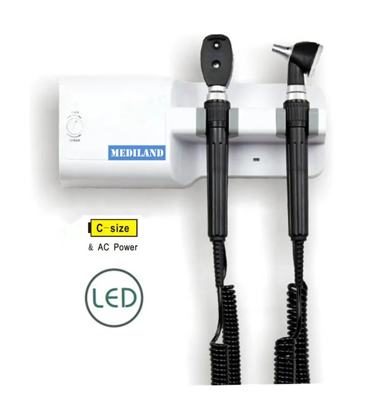 ENT products Wireless wall mount Diagnostic set ML-2000 with LED Light Source high performance  ophthalmoscope otoscope set