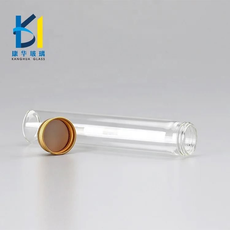 
High Quality Borosilicate Mini Test Tube Glass Bottle 40ml 50ml Tube Glass Bottle With Screw Lid 80ml 100ml 