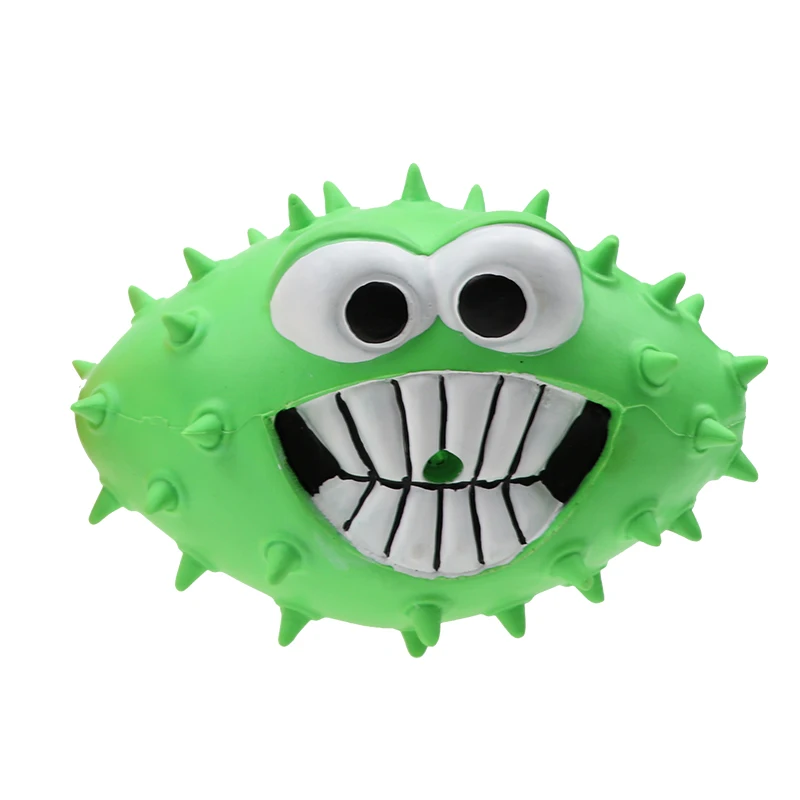 Dog Squeaky Toys  Laugh Squeak Dog Thorn Toy Ball Custom Pet Dog Chew Toy