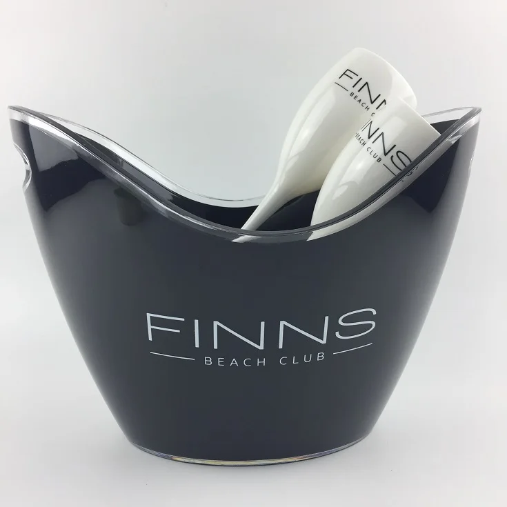 Ice Bucket Clear Acrylic 3.5 Liter Good for up to 2 Wine or Champagne Bottles Ice Bucket