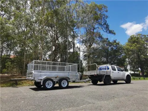 3.5T Hot Dipped Galvanised 10x5 Hydraulic Lowering Tipping Side Tipping Lifting Tipper Trailer