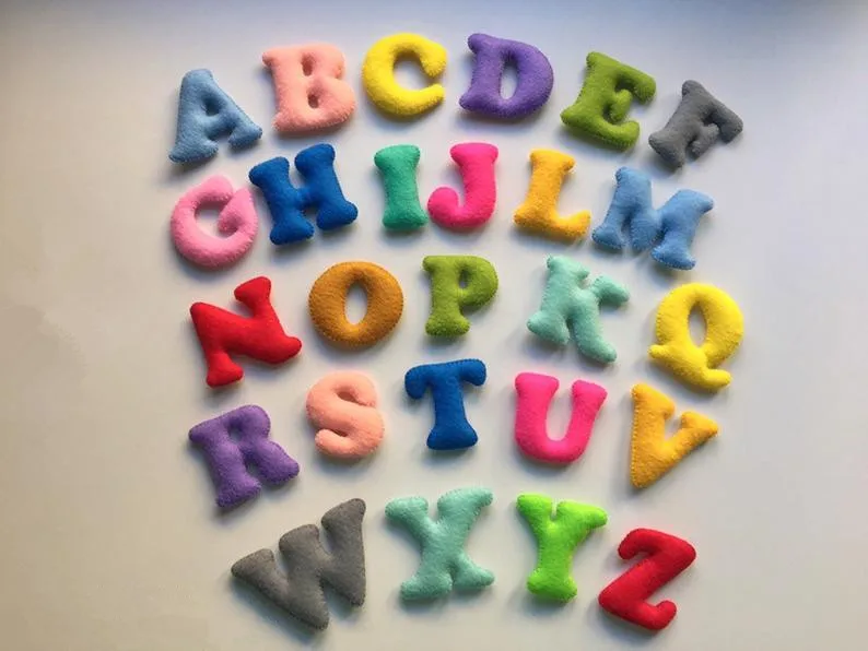 kids education toy felt stuffed alphabet letter felt educational letters for baby