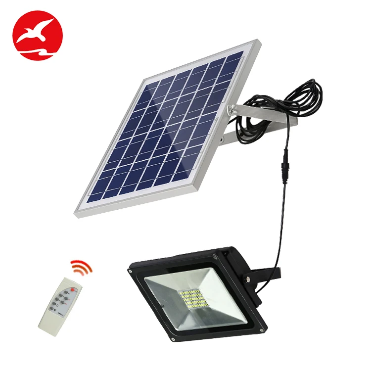 Dimmable Automatically on remote control outdoor waterproof 10 20 30 50 100 w solar led floodlight