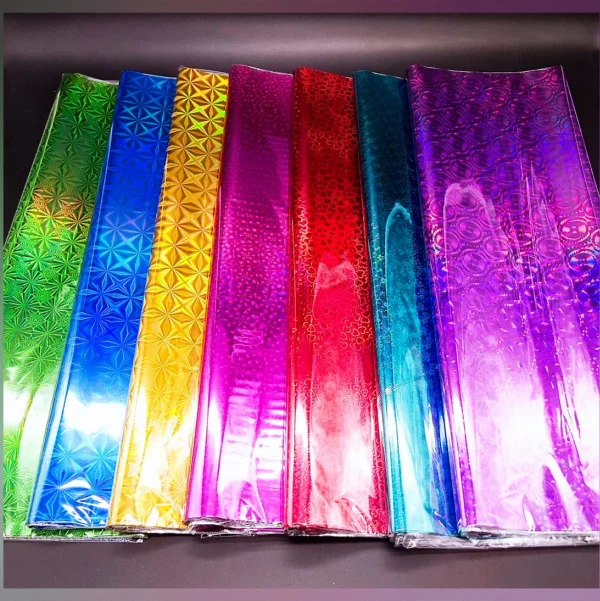 BOPP /CPP mix color packaging film wrapping sheet  holographic bopp film laminated metallized film for gifts bags Wenzhou Hongda