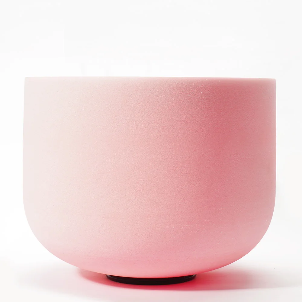 Чаша 8 дюймов C Note набор чакр Поющая чаша оптовая продажа успех фабрики кварцевый цветной матовый Кристалл Красный Сувенир