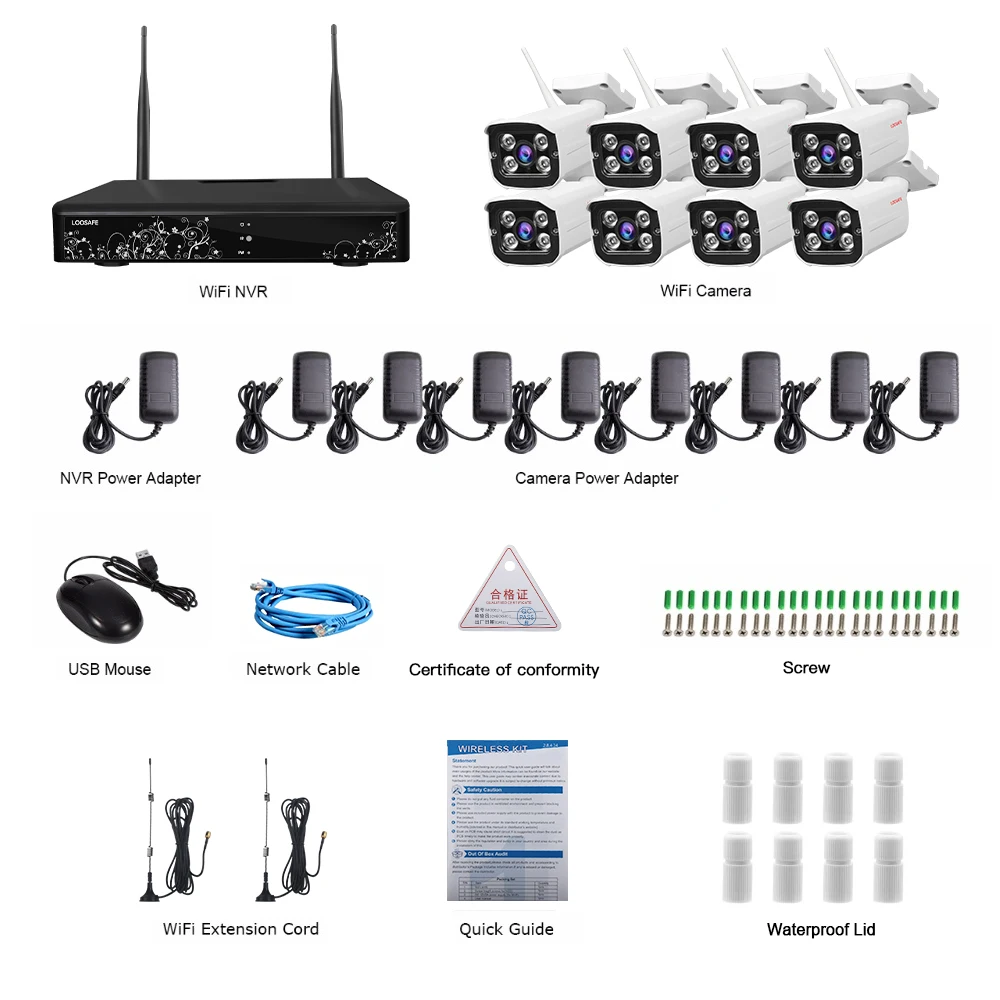 960P видеонаблюдения Открытый наблюдения дома водонепроницаемый IP66 Wi-Fi беспроводные системы безопасности