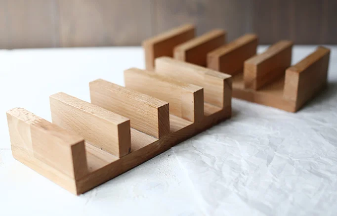 Custom  handmade wooden taco holder