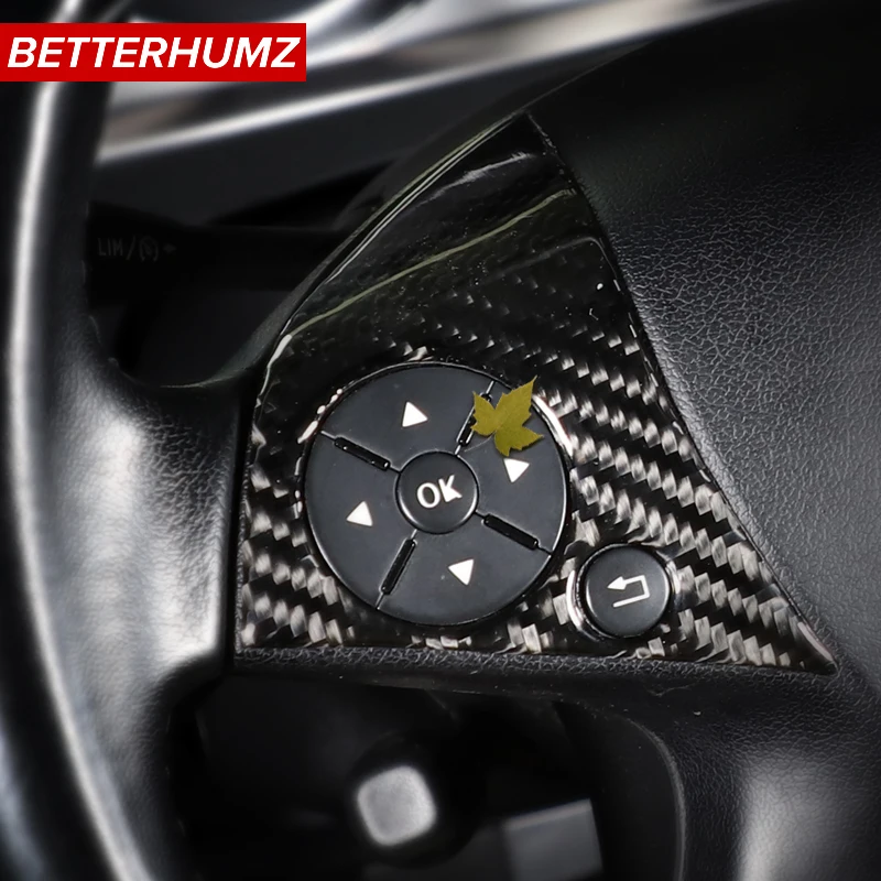 Auto Parts Car Decoration Stickers Interior Carbon Fiber Steer Wheel Cover Car Accessory For Mercedes W204 C Class 2007-2010