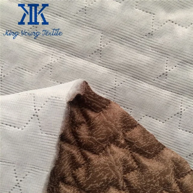 quilting upholstery suede fabric / polyester ultrasonic quilting fabric