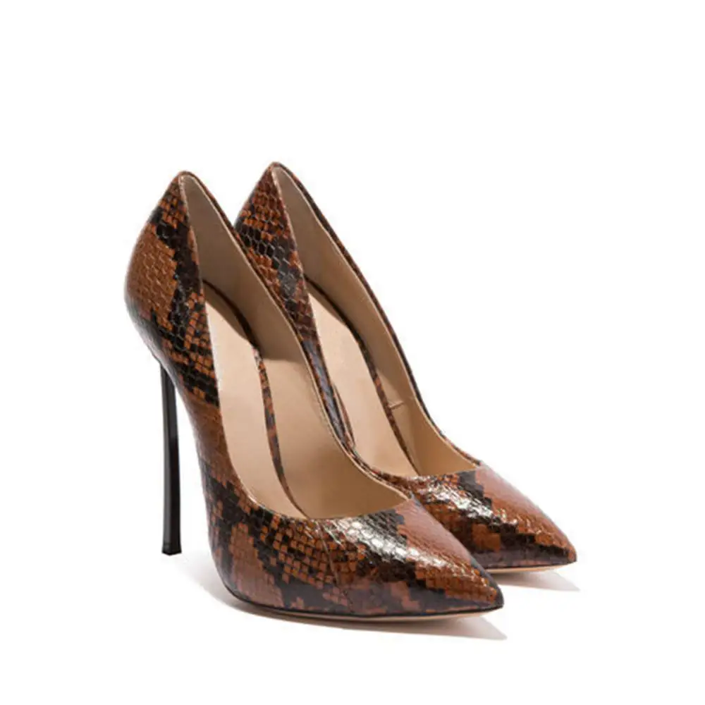 Модные женские офисные туфли, женские туфли-лодочки, женская кожаная классическая обувь на высоком каблуке