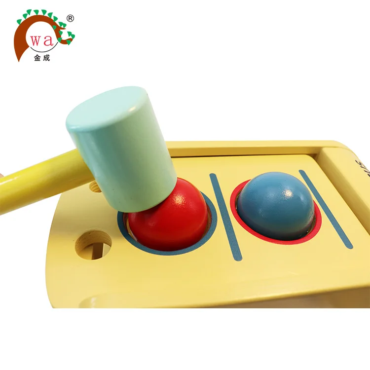2019 New arrival children wooden toy school bus for preschool kids