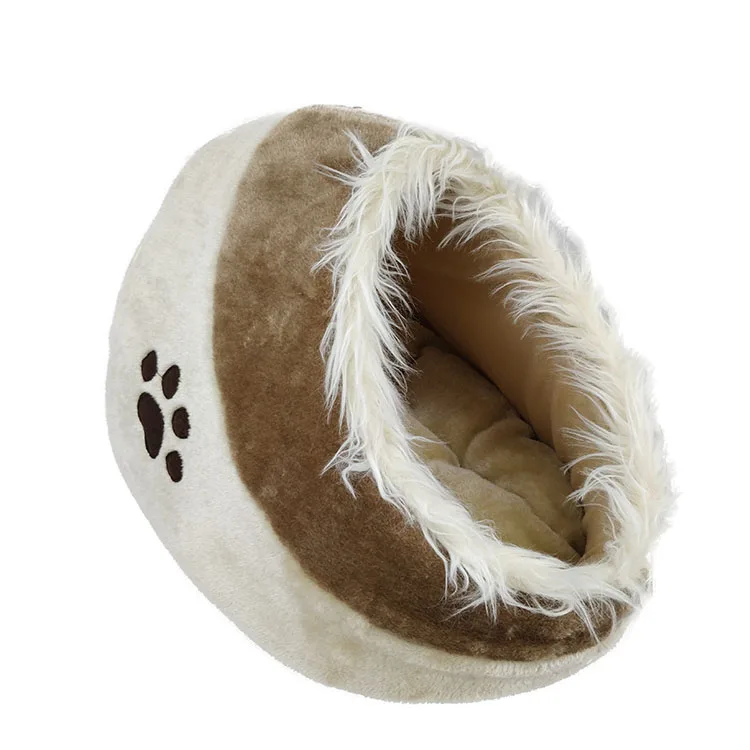 Yangyangpet Warm Foam Faux Fur Pet Bed Cat House Cave