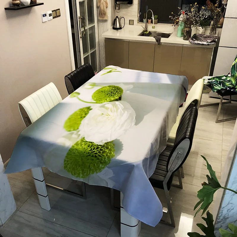 
Fruit And Flower Design Waterproof Dinning Tablecloth 3D Printed Rectangle Tablecloth For Young People 