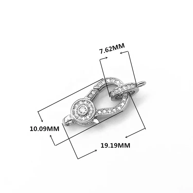 Оптовая продажа на заказ бриллиант устланный серебром 925 пробы застежка омаров поиск оптовая продажа разъем ювелирные изделия