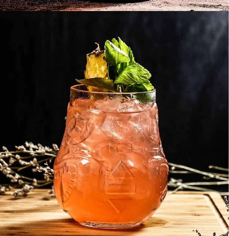 Cocktail Shot glass rum drinkware Tiki Rum Bar Glass Vintage Highball Glasses