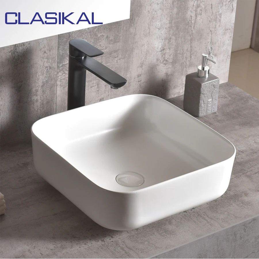 Wash Basin Countertop Ceramic Hot Selling White Color Factory One Piece Single Guangdong Modern Oval Hotel Granite Embossed 9L