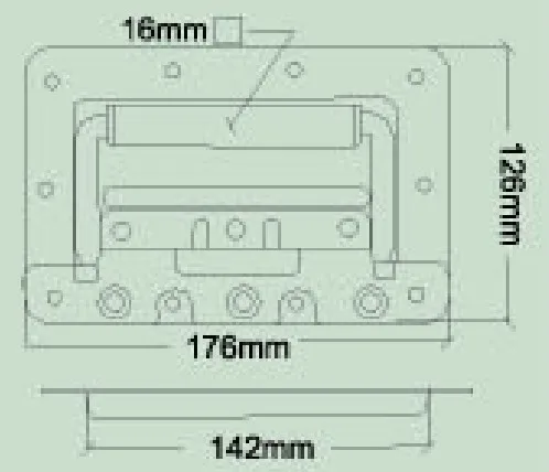 FAYSHING Flightcase Hardware Recessed Handle Einbaugriffe FS2066