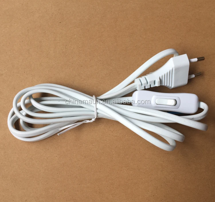 VDE одобрение Европейский Соляная Лампа Шнур питания с выключателем