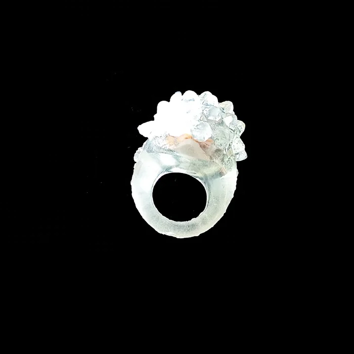 Flashing White led soft party bumpy ring for party