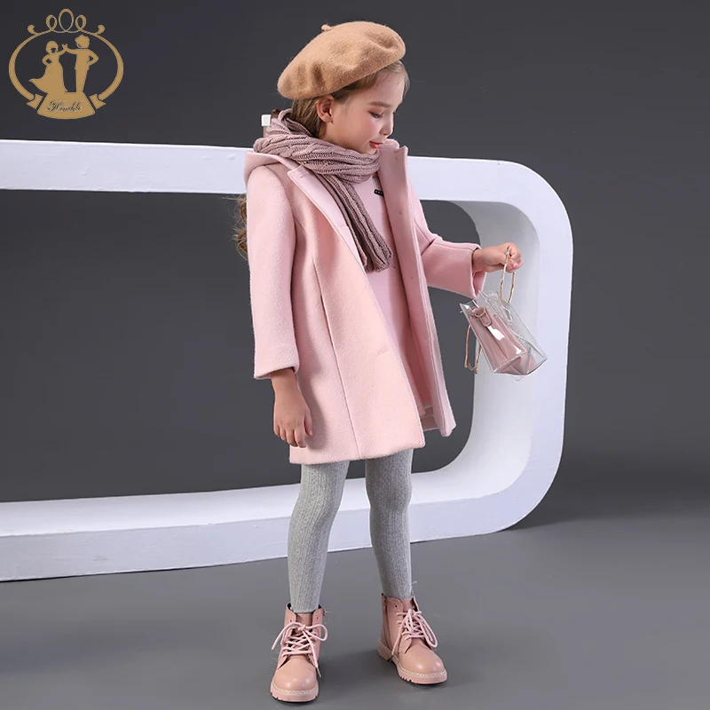 Nimble Kids Baby Little Coats For Winter Pink European Winter Coats Fashionable Good Quality Wholesale Kids Jackets