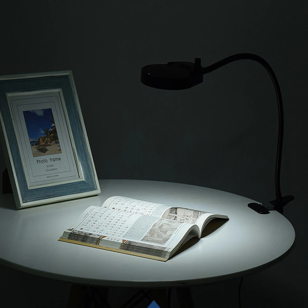 PD-5S гибкий зажим светодиодные лампы увеличительное стекло с яркими регулируемая светодиодная лампа