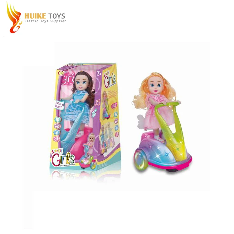 Fun B/O Doll with Sport Scooter Girl Toys Doll Toy