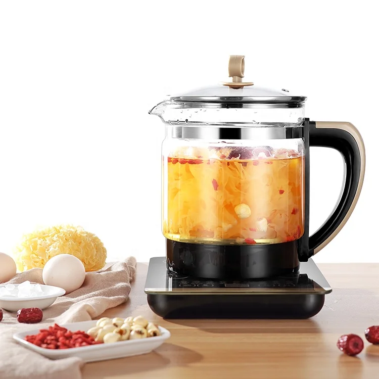 2021 Manufacture 1.8L Intelligent Glass Mini Multifunction Health Pot Preserving Automatic Electric Kettle Tea Tea Health Pot