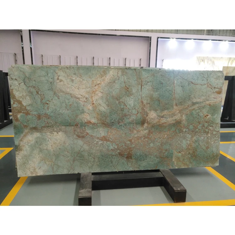 High Quality Peacock Green Marble Slab For Kitchen Countertop Green Marble