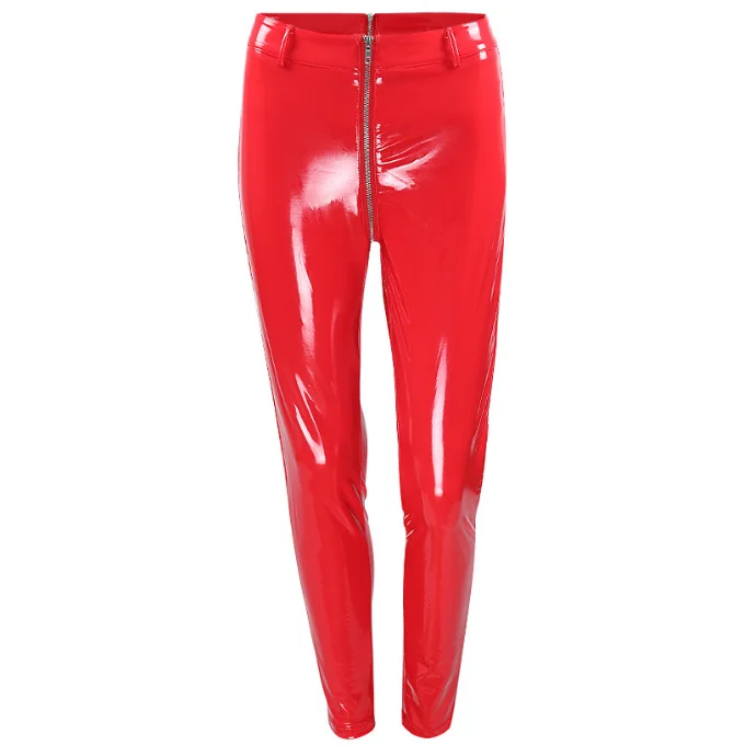 
High Waist Leather Pant Sexy Women Leather Pants New Girls Trousers 